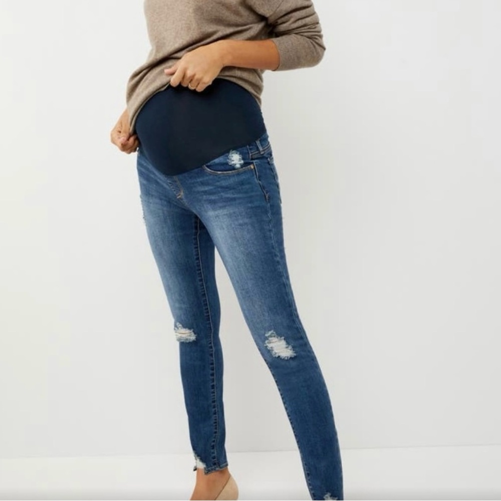 Articles Of Society Blue Skinny Maternity Jeans